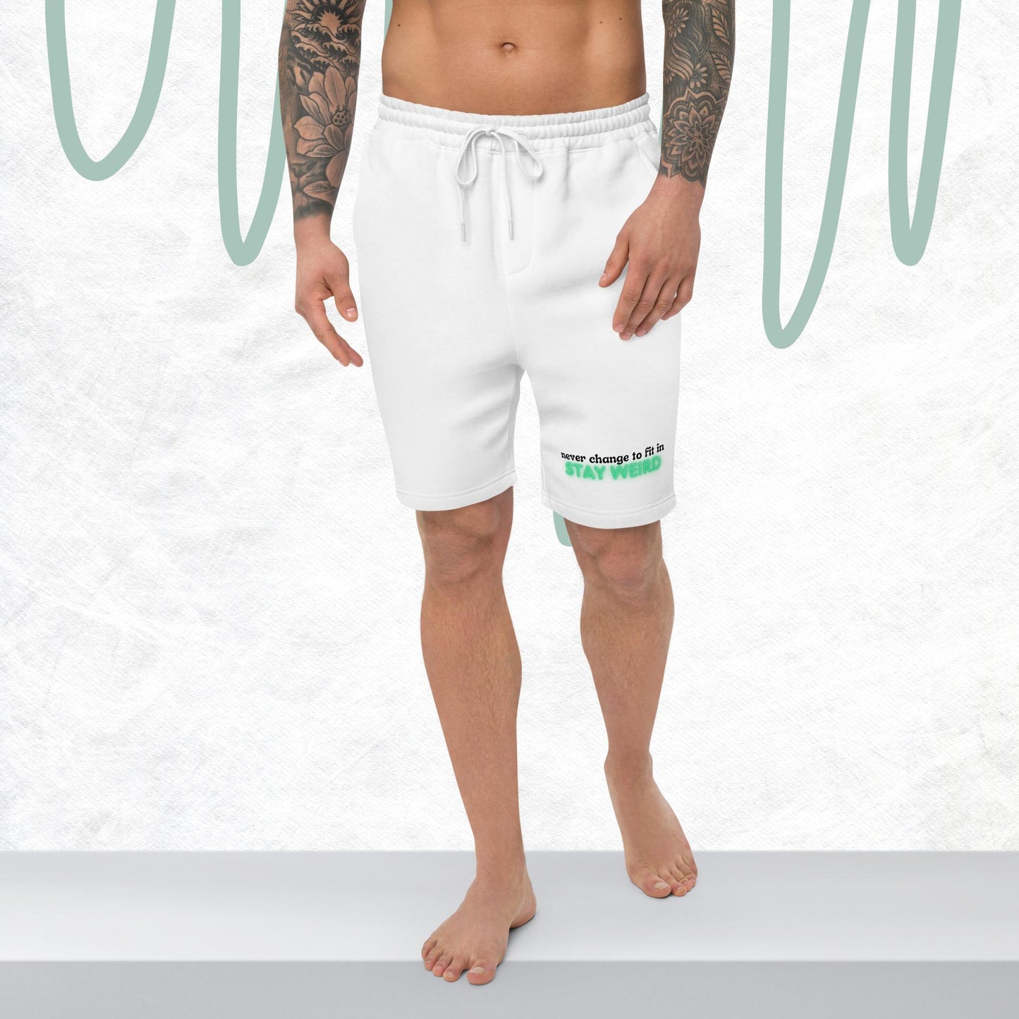 Stay Weird Fleece Shorts